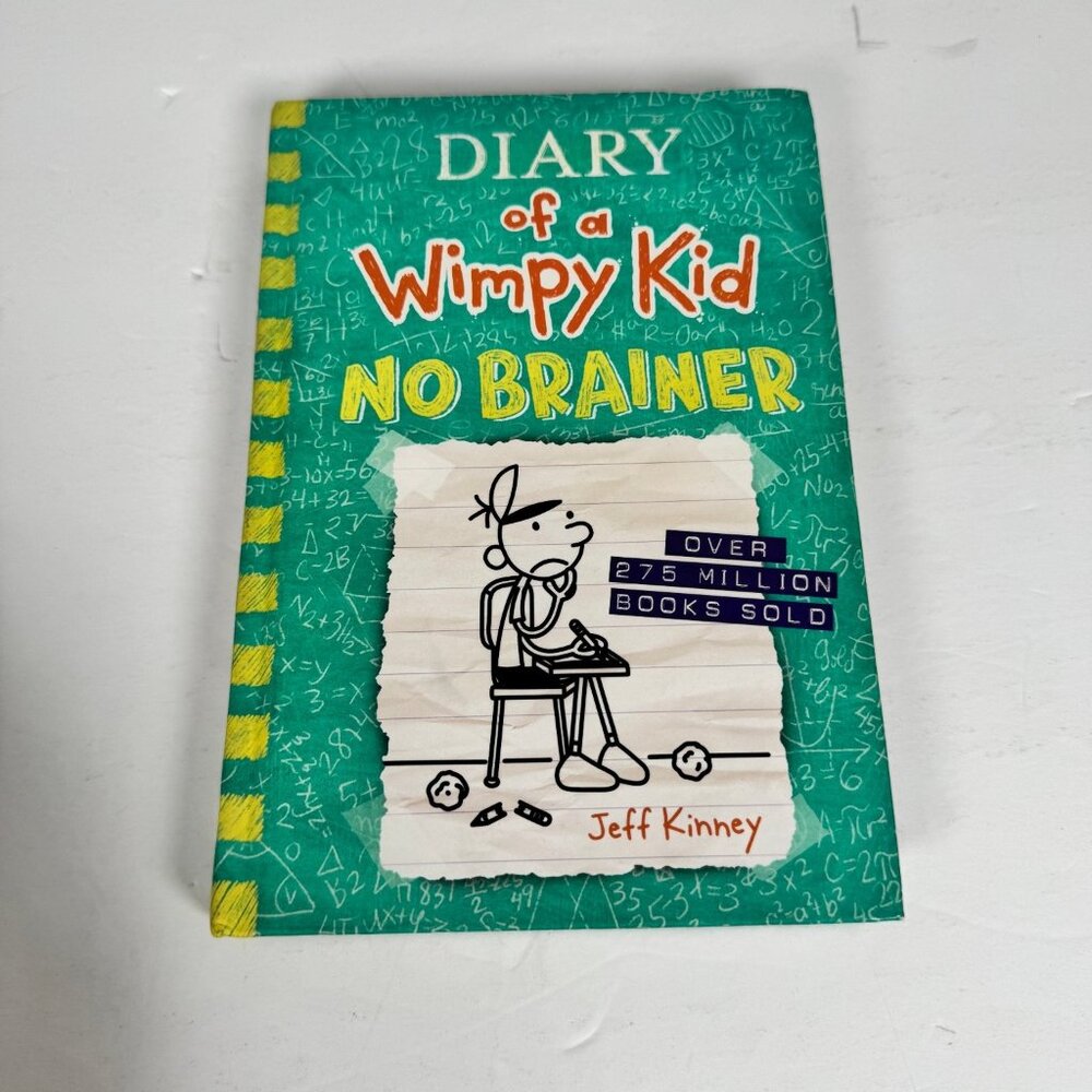 Diary of a Wimpy Kid:‎ No Brainer Jeff Kinney 2023 1st Print Inscribed Amulet